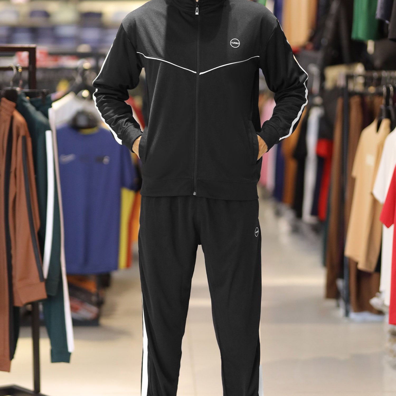 Turbo Athletic Runner Panelled Zipper Tracksuit