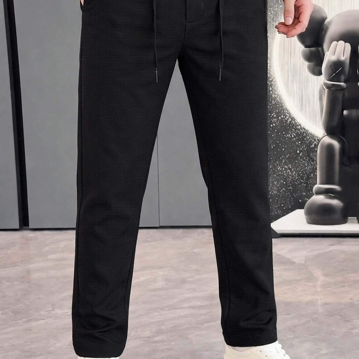 Tmy Drawstring Waist Elastic Slim-Fit Trouser