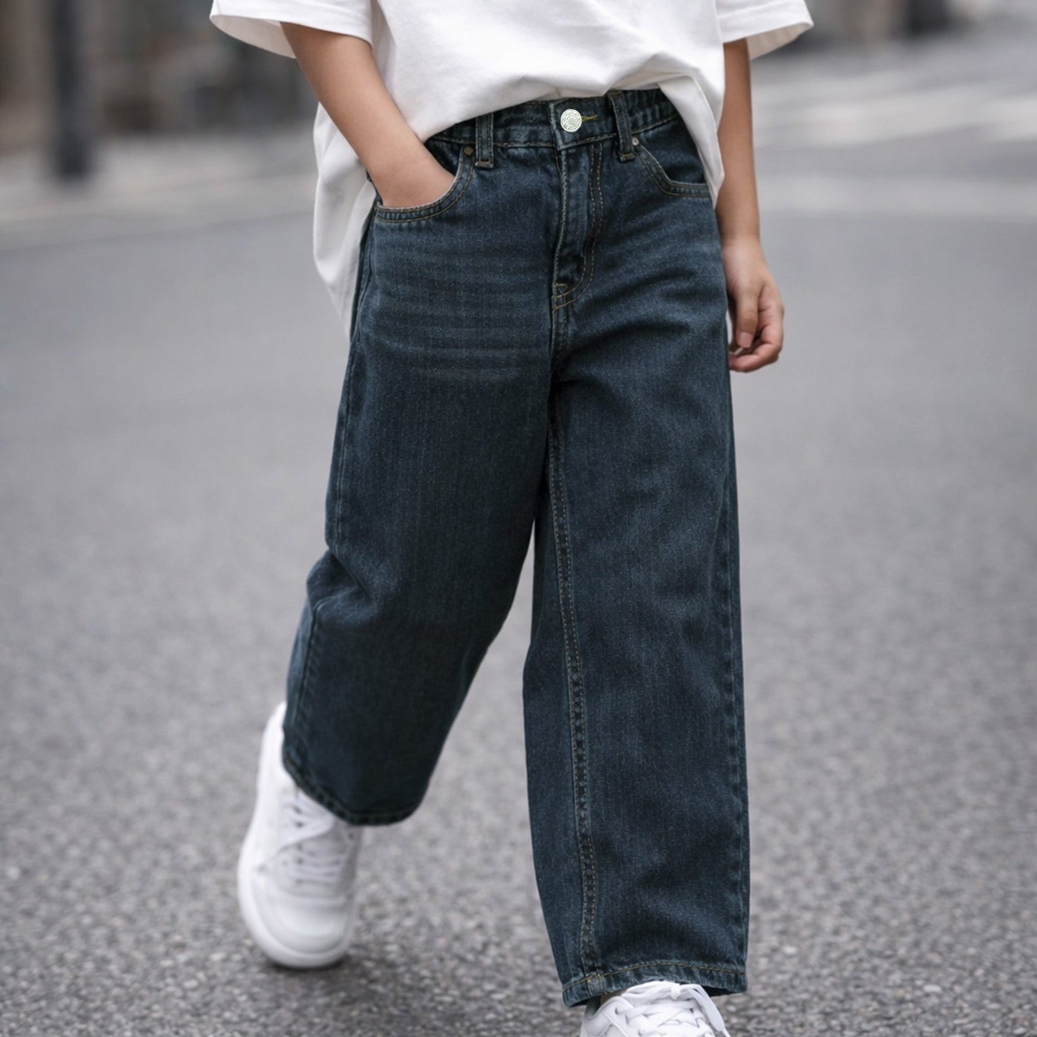 Turbo Elastic Waistband Jeans For Boys