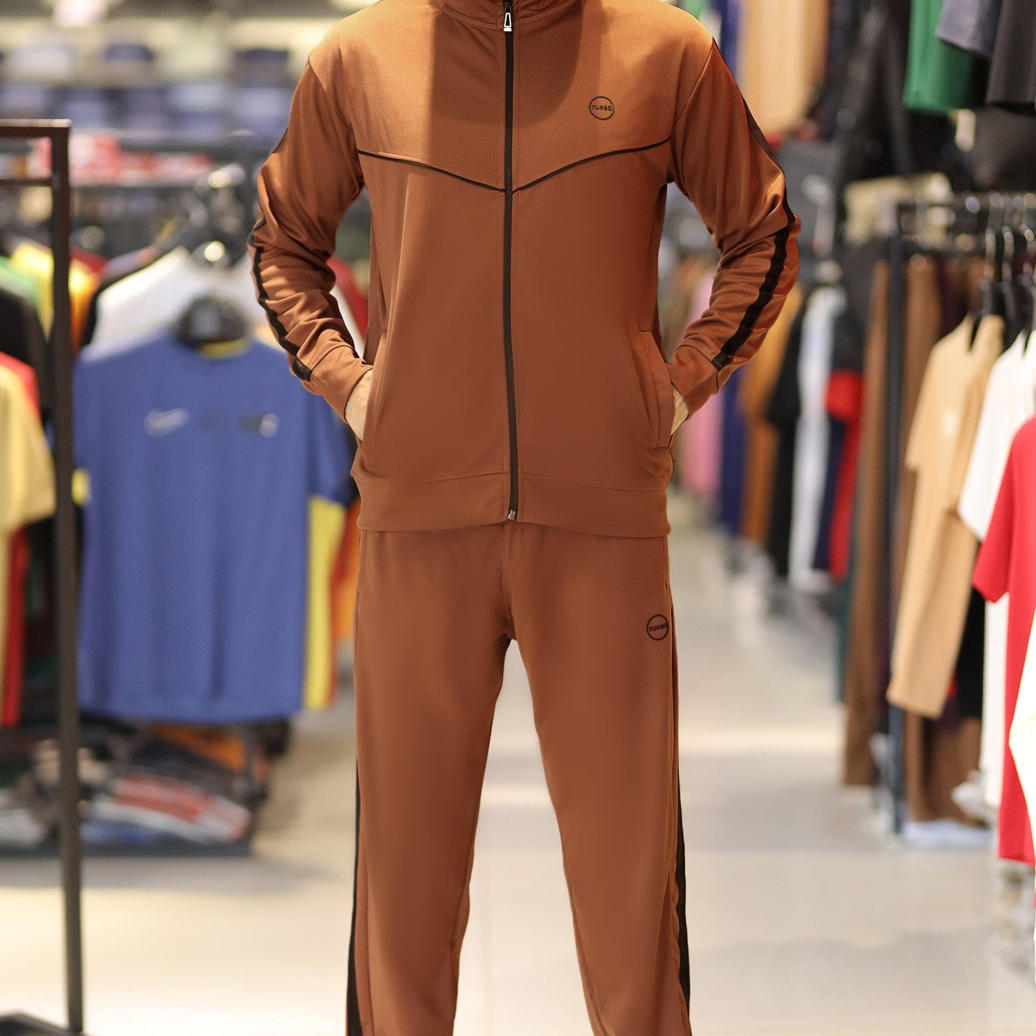 Turbo Athletic Runner Panelled Zipper Tracksuit