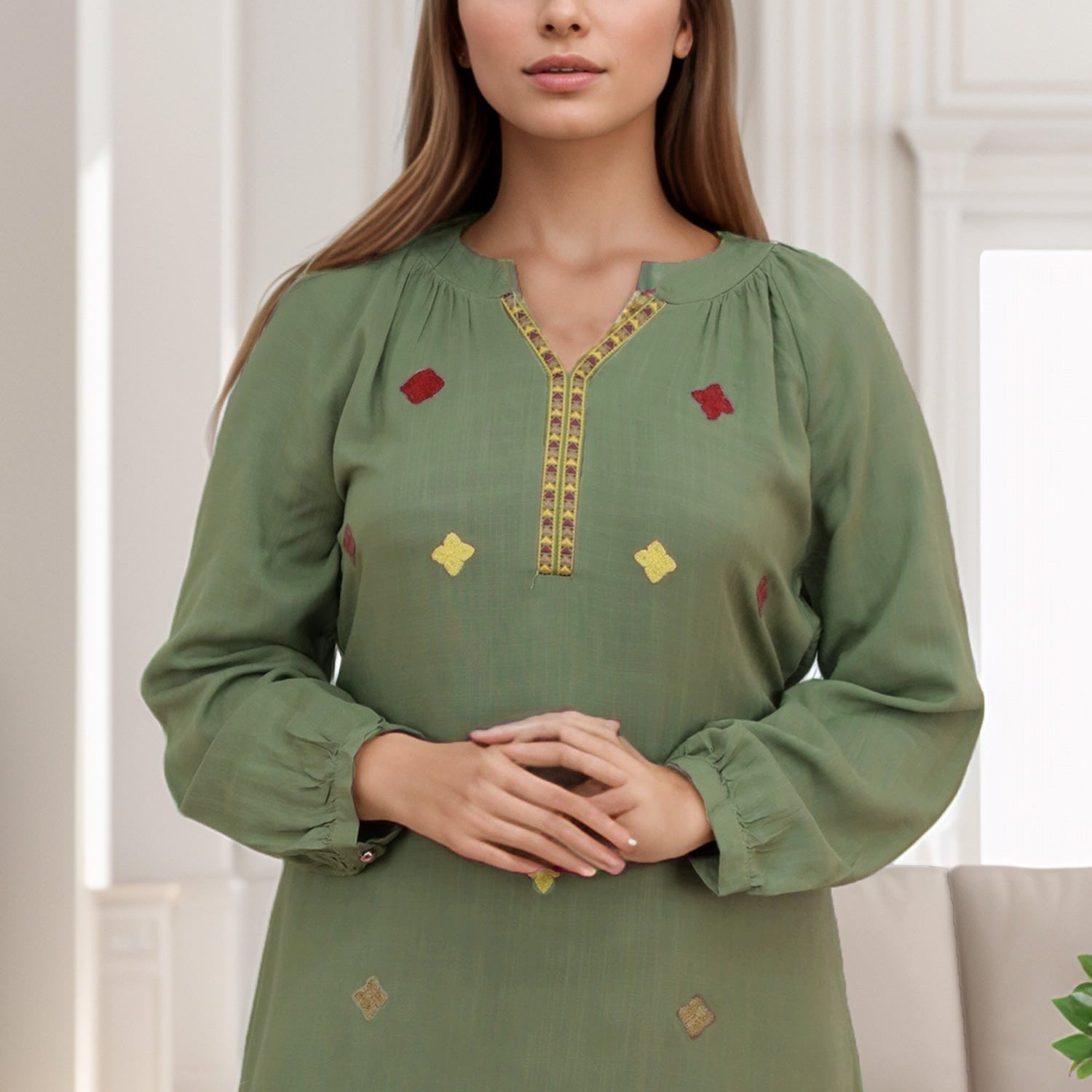 Embroidered Design Timeless Charm Turkish Imported Top