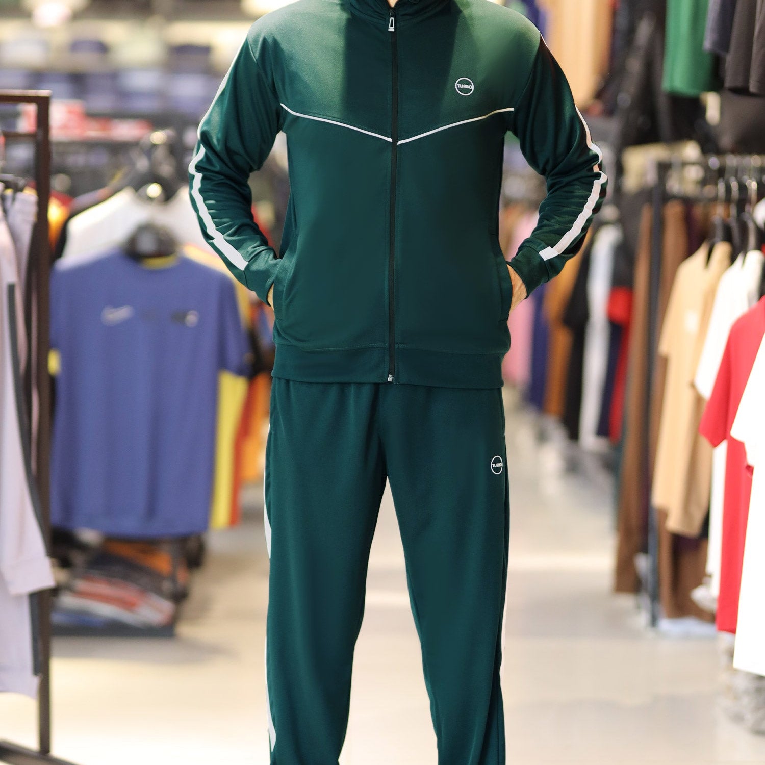 Turbo Athletic Runner Panelled Zipper Tracksuit