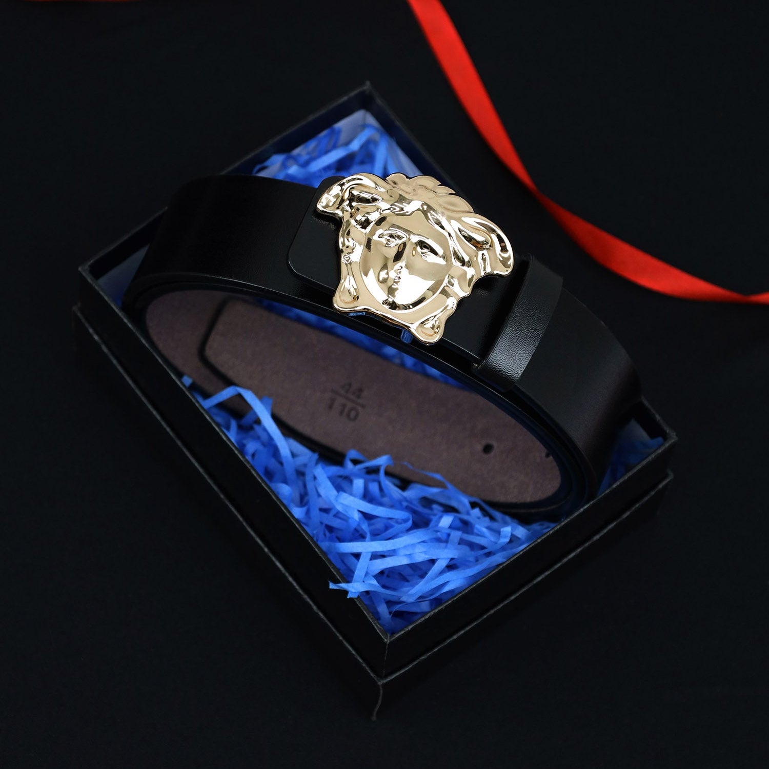 Versce Metal Alloy Automatic Buckle Branded Belt