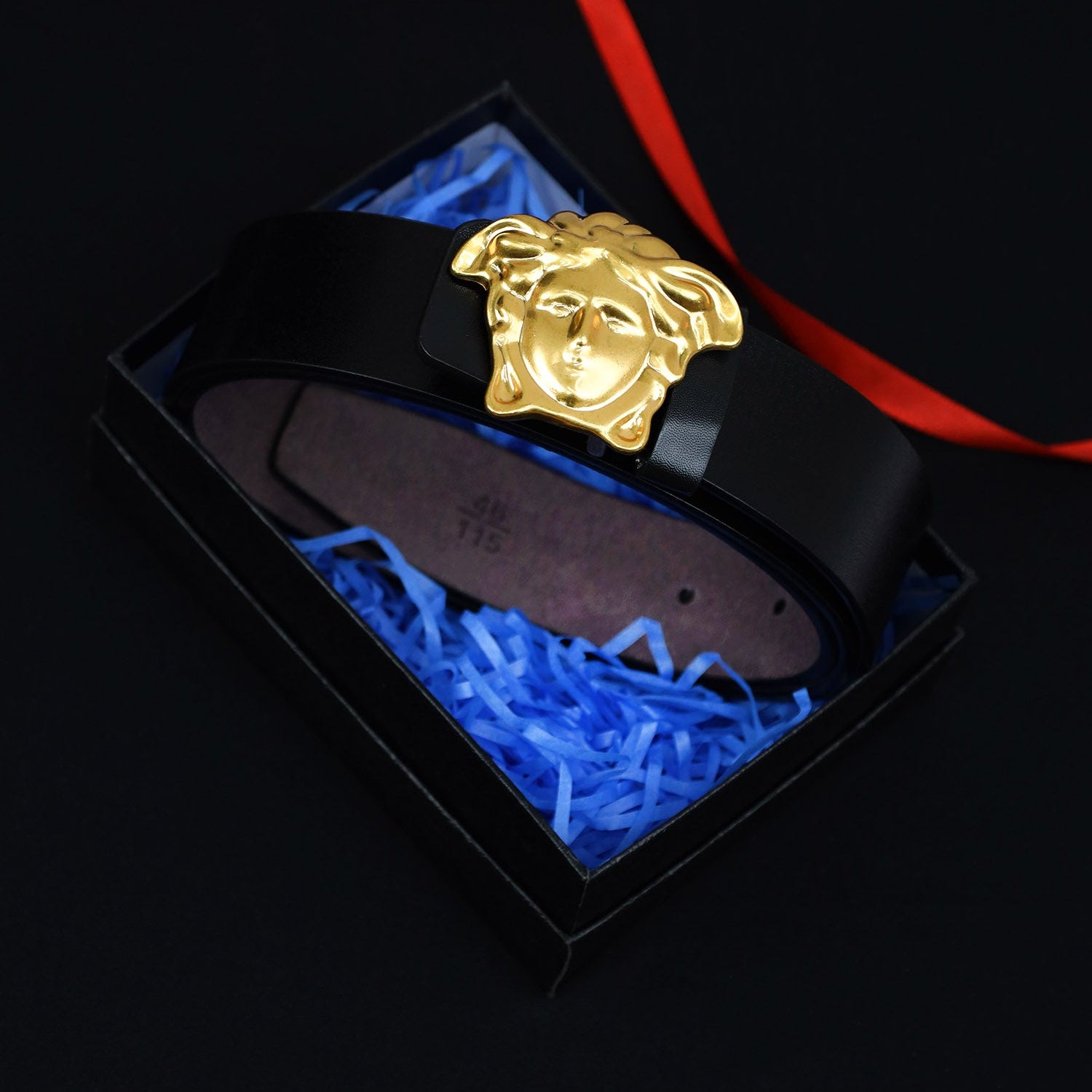 Versce Metal Alloy Automatic Buckle Branded Belt