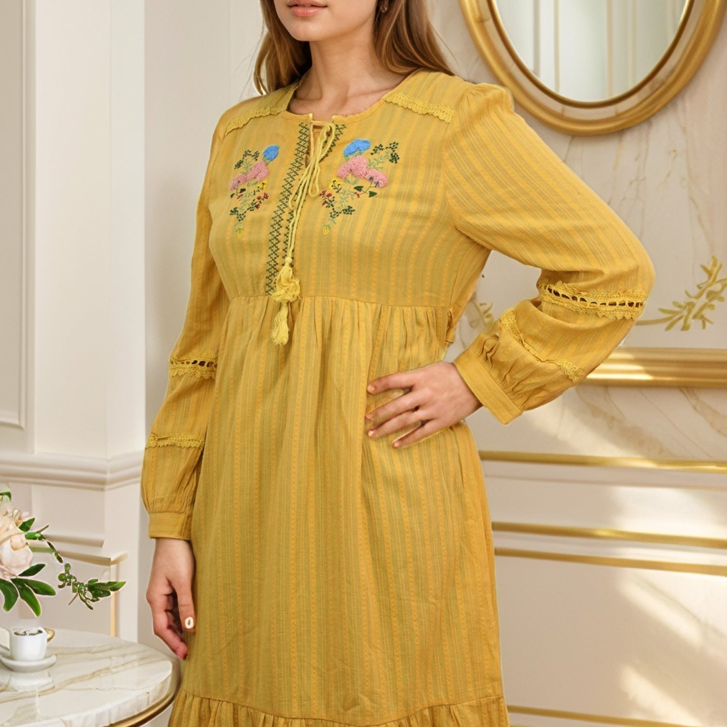 Embroidered Design Dooria Style Turkish Imported Top