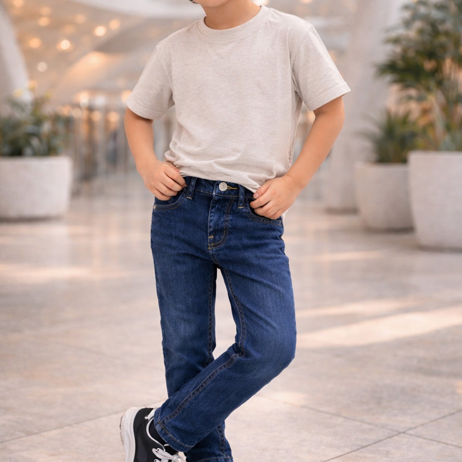 Turbo Ego Denim Jeans For Boys In Navy Blue