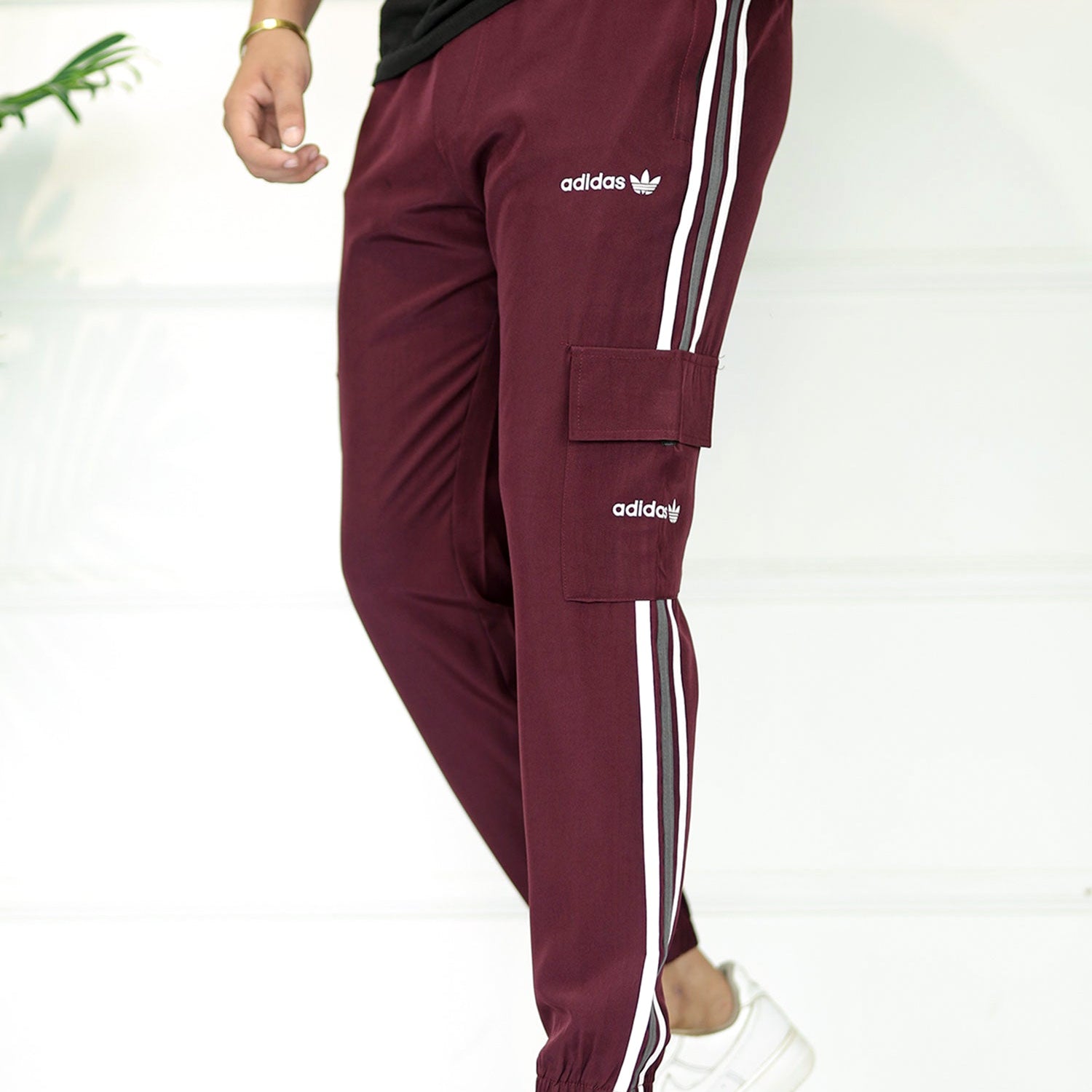 Adds Micro Stripes Slimfit Imported Sportswear Trouser