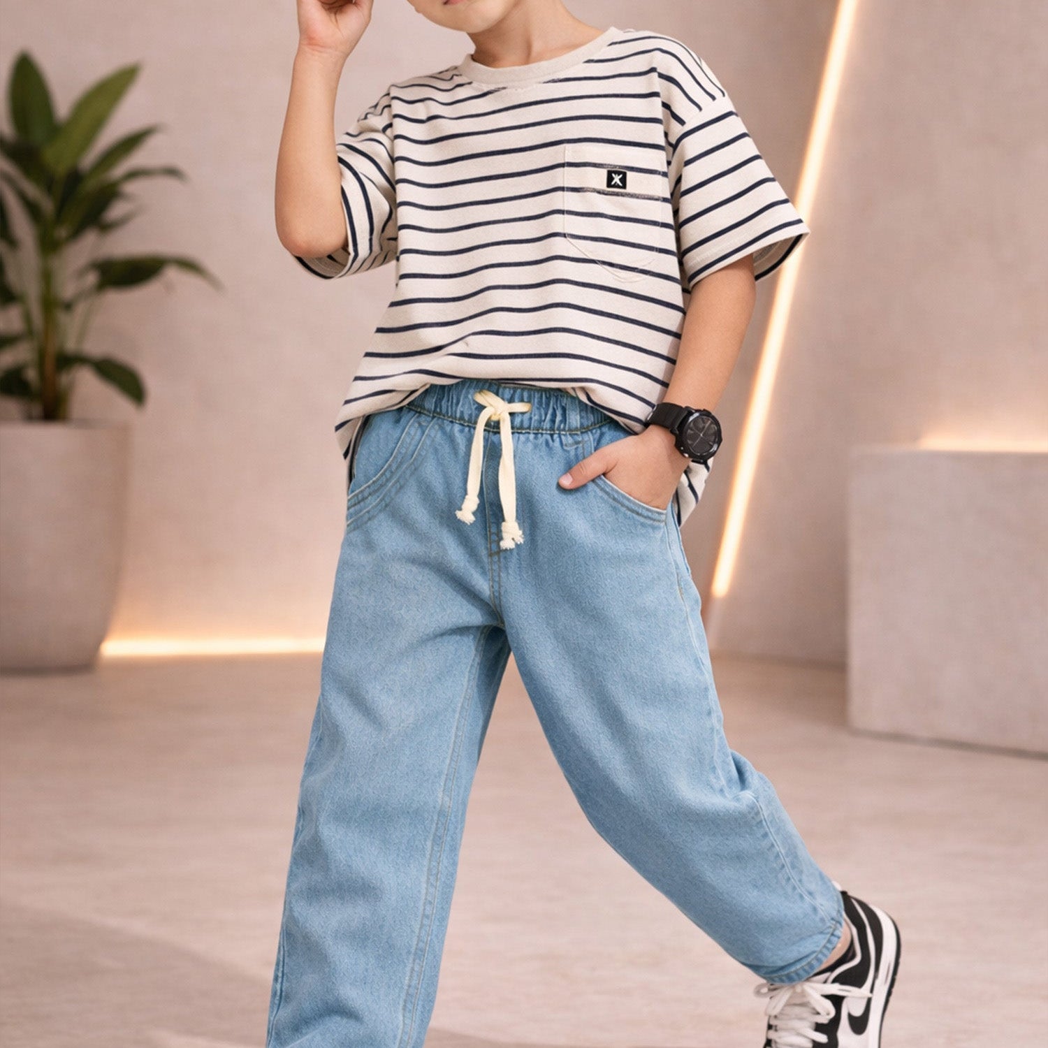 Turbo Denim Stretch Jeans For Boys