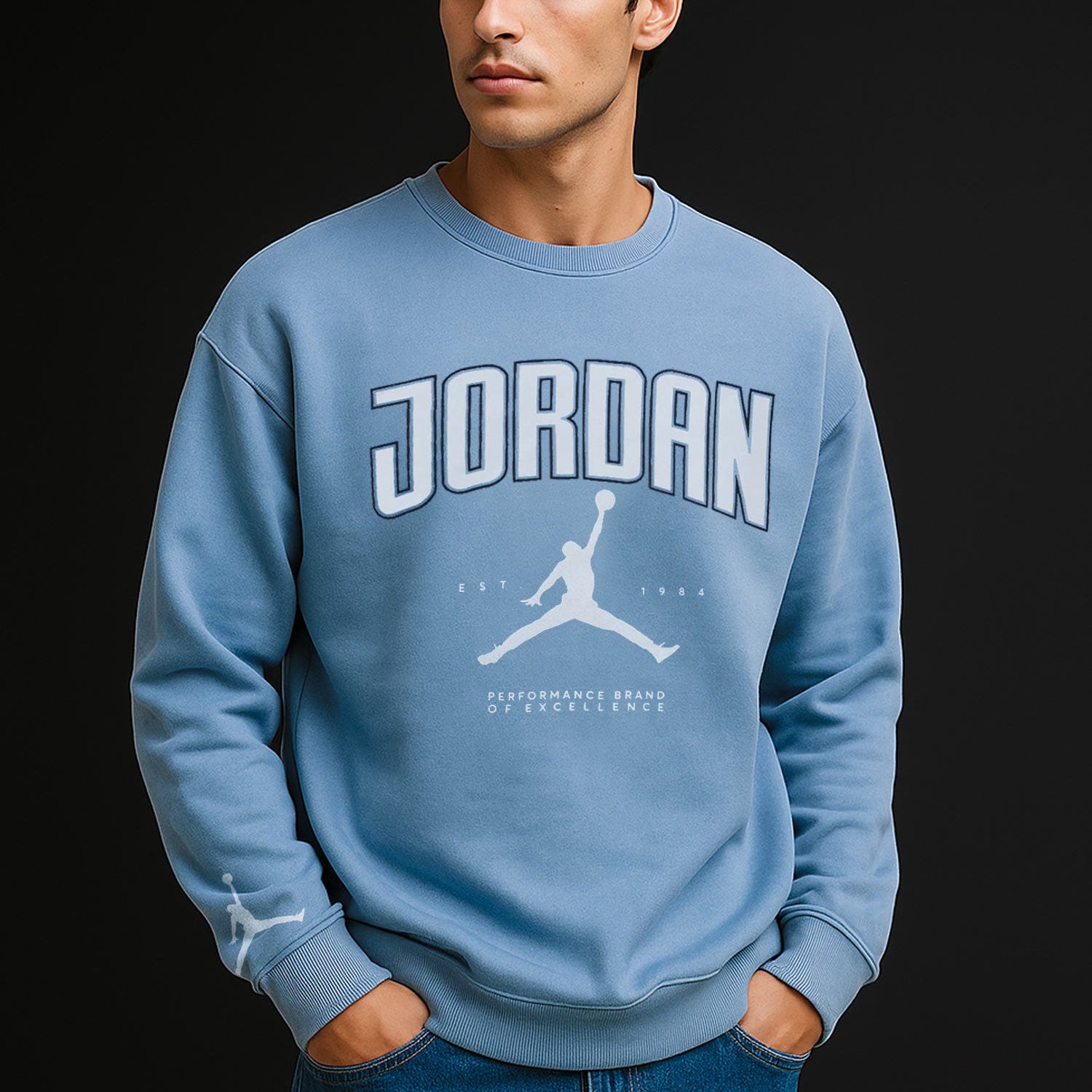 Jrdn Flight Heritage Crew Neck Imported Sweatshirt