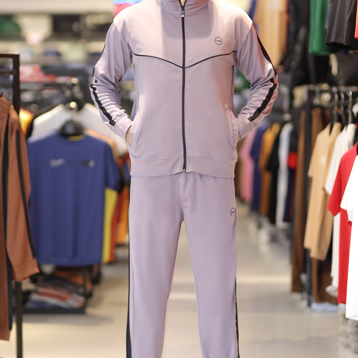 Turbo Athletic Runner Panelled Zipper Tracksuit