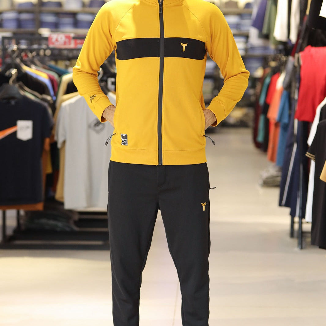 Turbo TrainFit Panel Mock Neck Zipper Tracksuit