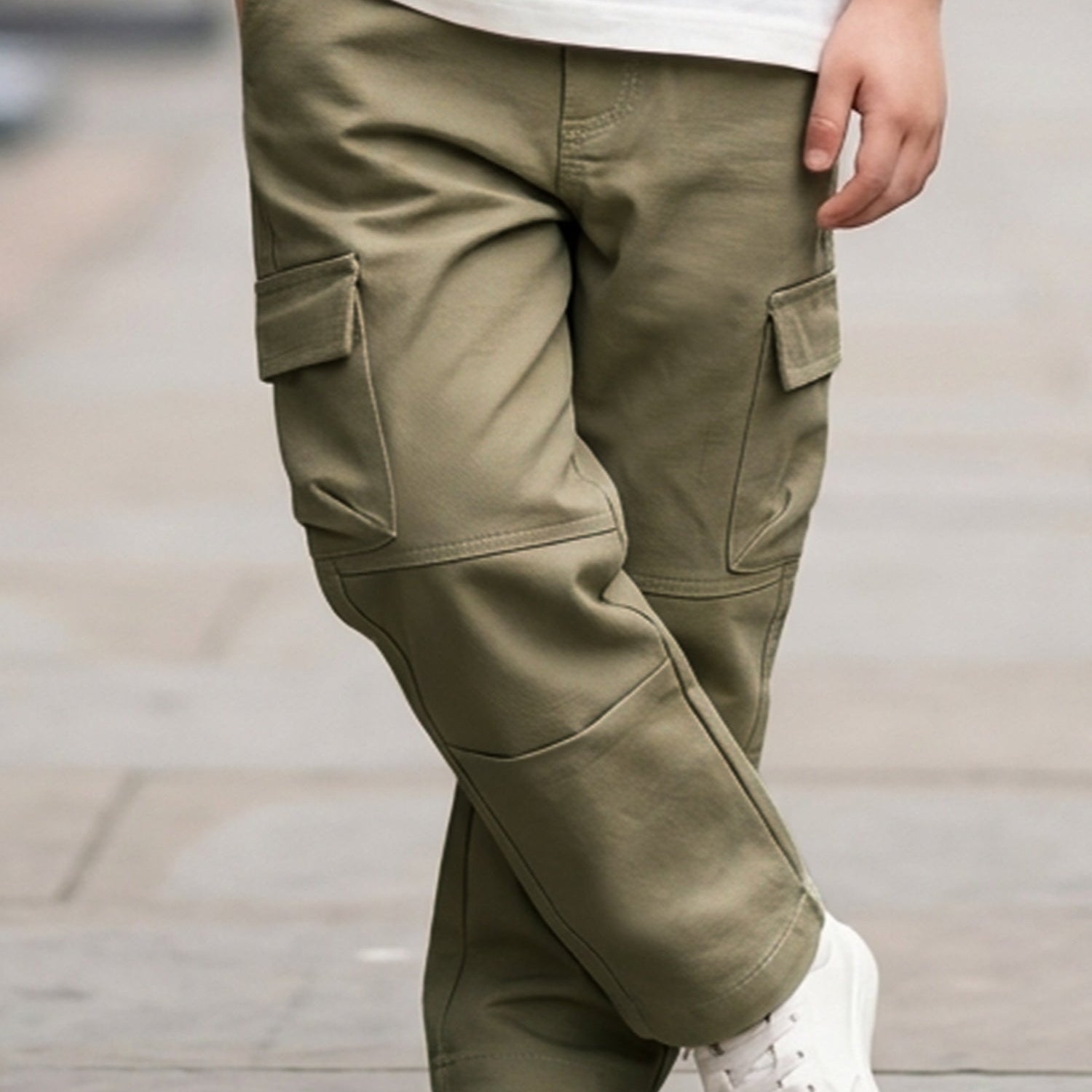 Turbo Relax-Fit Knitted Cargo Kids Trousers For Boys