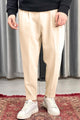 Turbo Pique Textured Double Plate SlimFit Trouser In Off White