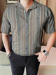 Turbo Spring Edit Textured Casual Shirt In Charcoal