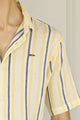 Turbo Patterned Lining Style Casual Shirt In Lemon