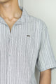 Turbo Down Box Collared Casual Shirt In Slate Grey