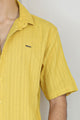 Turbo Endless Cool Embossed Casual Shirt In Mustard