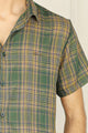 Turbo Classic Pattern Comfort Casual Shirt In Green