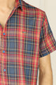 Turbo Classic Pattern Comfort Casual Shirt In Dark Blue