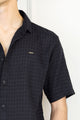 Turbo Designer Motif Embossed Casual Shirt In Black