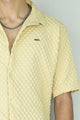 Turbo Popcorn Cuba Waffle Casual Shirt In Lemon