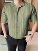 Turbo Spring Edit Textured Casual Shirt In Green