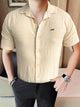 Turbo Knit Craft Crochet Casual Shirt In Light Skin