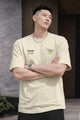 Turbo "Saltrock" Back Design Oversize Tee In Beige