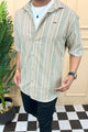 Turbo Spring Edit Textured Casual Shirt In Beige