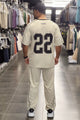 Turbo 22 Piping Detail Men's Co-ord Set In Beige