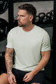 Turbo Stretch-Cotton Round Neck Dry-fit Shirt In Beige