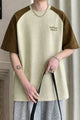 Turbo Relaxed-Fit Raglan Oversize Tee In Beige