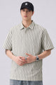 Turbo Vertical White Striped Pattern Polo T-Shirt In Beige