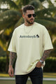 Modern Edge Round Neck OverSize T-shirt In Beige