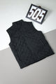 Funnel Neck Quilted Imported Men's Gilet In Black