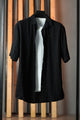 Turbo Premium Lightweight Half Sleeve Casual Shirt In Black