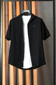 Turbo Artistic Touch Comfort Casual Shirt In Black