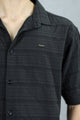 Turbo Knit Craft Crochet Casual Shirt In Black