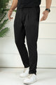 Turbo Urban-Fit Single Plate Waffle Trouser In Black