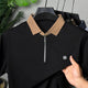 Turbo "AeroZip Elite" Men's Polo T-Shirt In Black