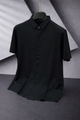Turbo Regular Fit Seamless Silk Casual Shirt In Black