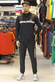 Rebok Ufc Fk Blank Walkout Mock Neck Tracksuit In Black