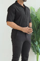 Turbo Snitch Striped Casual Shirt In Black