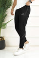 Adds Bottom Stripes Micro Premium Sportswear Trouser In Black