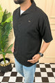 Turbo Textured Relaxed Fit Casual Shirt In Black