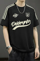 3 Stripes Graphic Typography Round Neck T-shirt