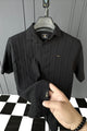 Turbo Endless Cool Embossed Casual Shirt In Black