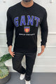 Gant Graphic TurtleNeck Imported Men's Sweatshirt In Black