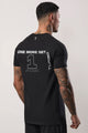 Turbo 'Men's One More Set' Drop Shoulder Dry-Fit Tee In Black