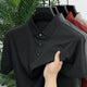 Men's Urban Essential Silk Polo T-Shirt In Black